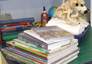 Some of the year's books and Monty the Meerkat